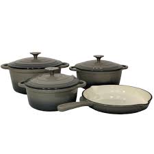 7-piece cast iron cookware set get a 12 Ceremic Dinner set FREE