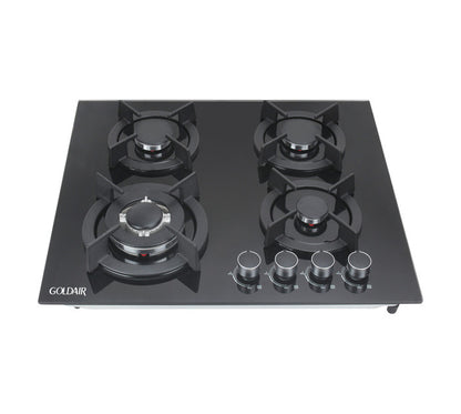 4 Burner Gas High Quality Embedded Toughened Glass & Get a FREE Non-Stick Frying Pan With A Spatular