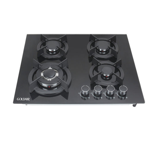 4 Burner Gas High Quality Embedded Toughened Glass & Get a FREE Non-Stick Frying Pan With A Spatular
